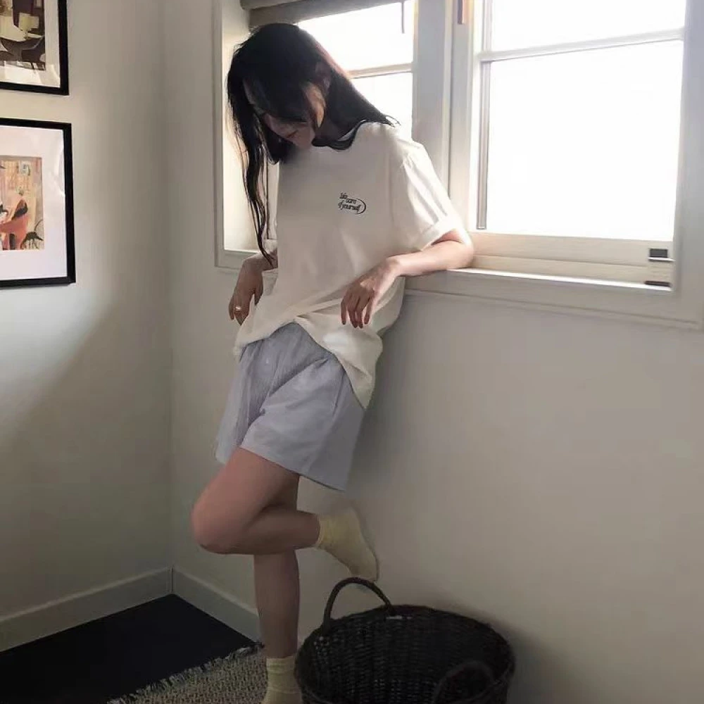 男女款ins风印花T恤夏韩版宽松百搭短袖(A2-8)31320