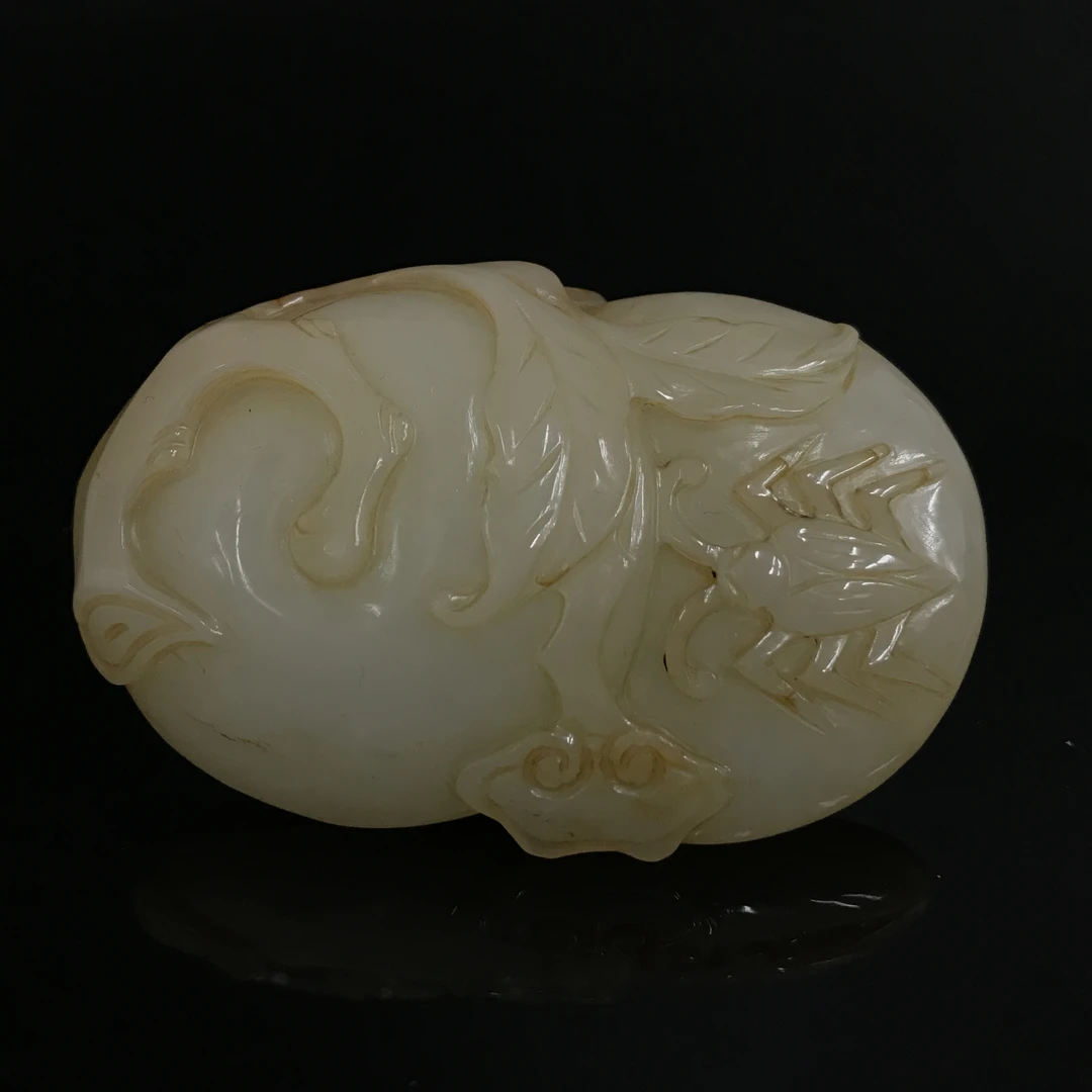 清中期和田玉事事如意佩/532528/收藏/传承/【友谊文物商店】