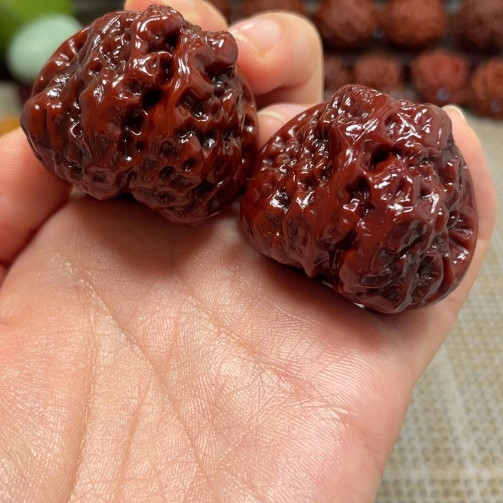 桃核把件蛤蟆头文玩核桃39