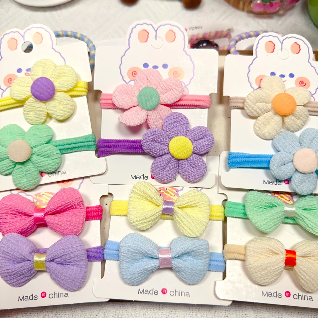 毛巾圈儿童发绳不伤发扎头绳女童橡皮筋发圈头饰小女孩扎马尾可爱