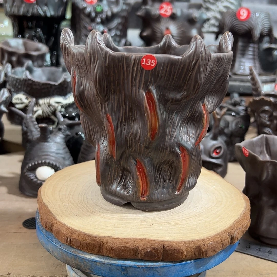 135号，手捏手刻，内口12外高13.5