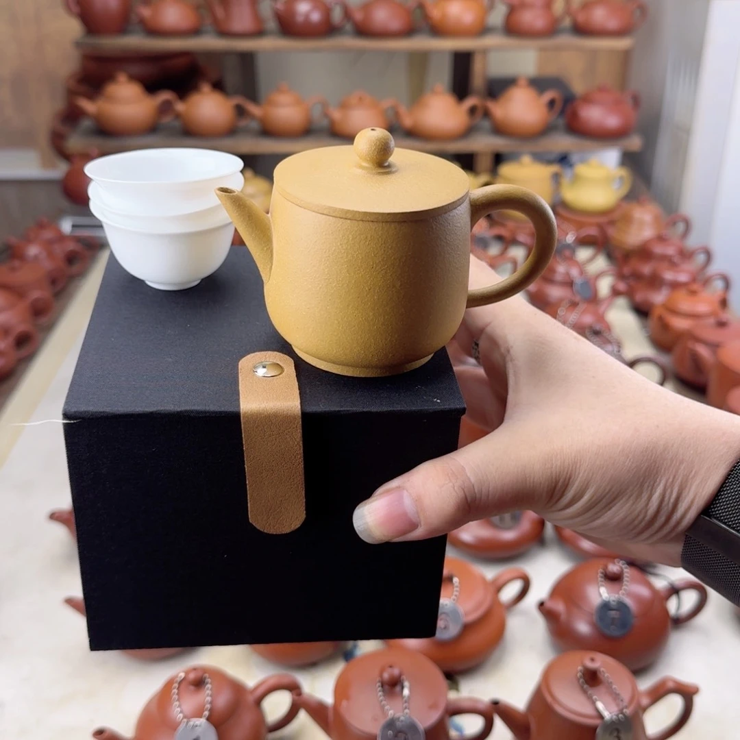 紫砂茶壶黄金段泥汉瓦壶120cc