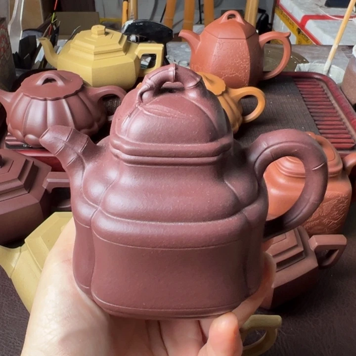 紫砂茶壶紫泥竹鼎微瑕