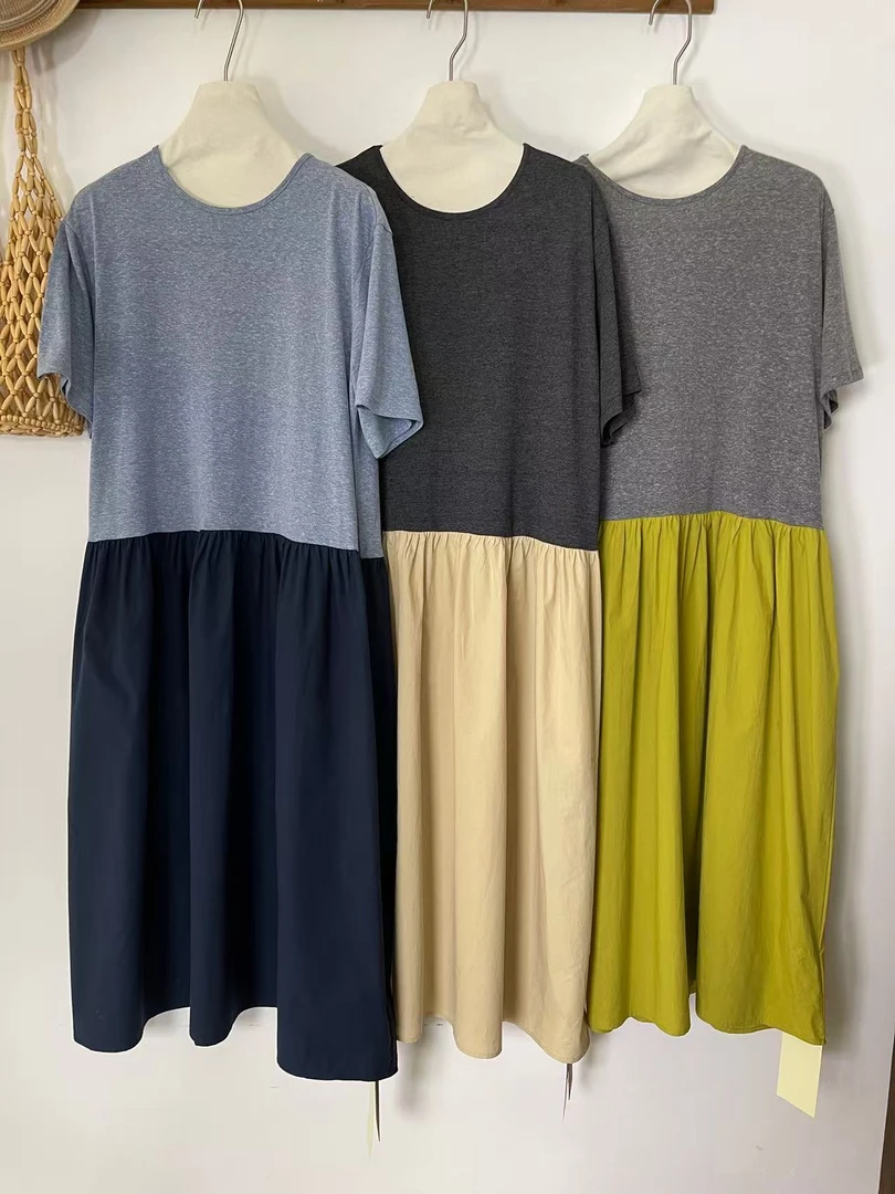 叨叨定制款 #6987#拼接撞色连衣裙  XX