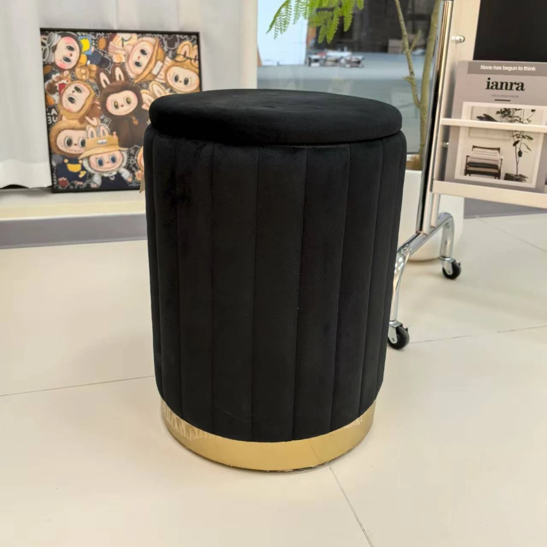化妆凳轻奢圆凳椅子卧室网红储物板凳沙发凳梳妆台凳子化妆椅小型