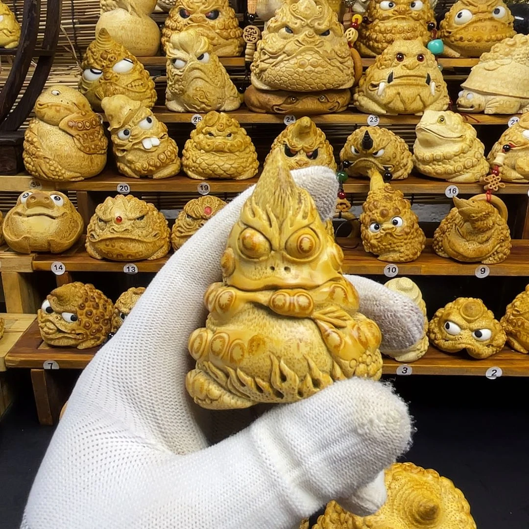 竹个性文玩竹雕金蟾