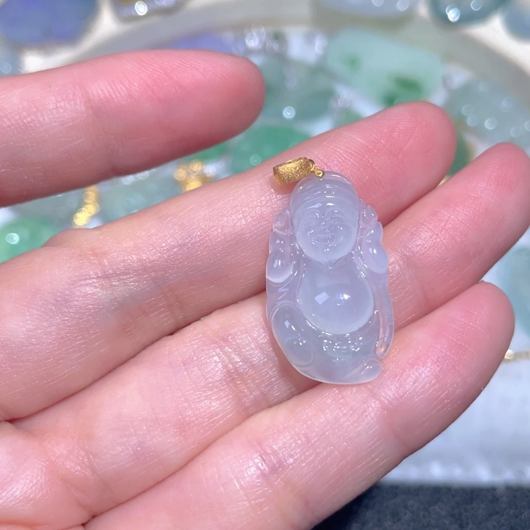 翡翠颈饰18K金镶嵌翡翠