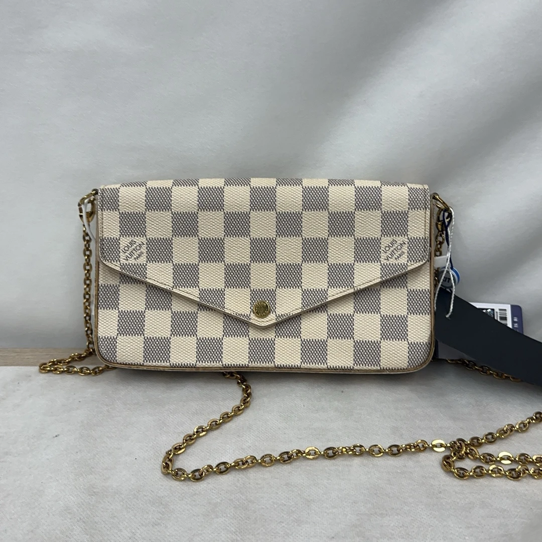 95新 LouisVuitton/路易威登 LV白棋盘格三和一1605 3709