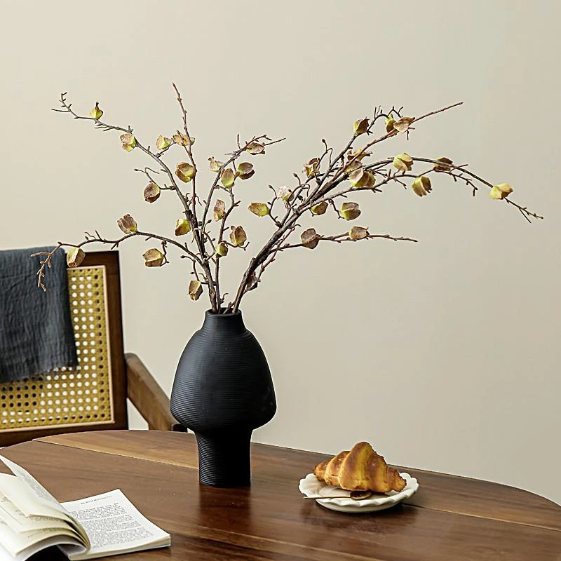 中古侘寂风花瓶客厅插花摆件小众高级感样板间陈列柜软装花器装饰