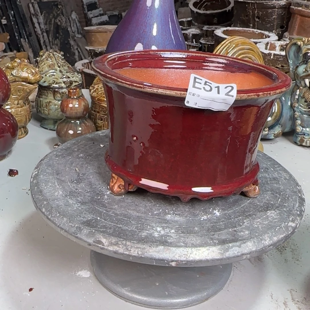 清****花盆紫砂512瑕 。