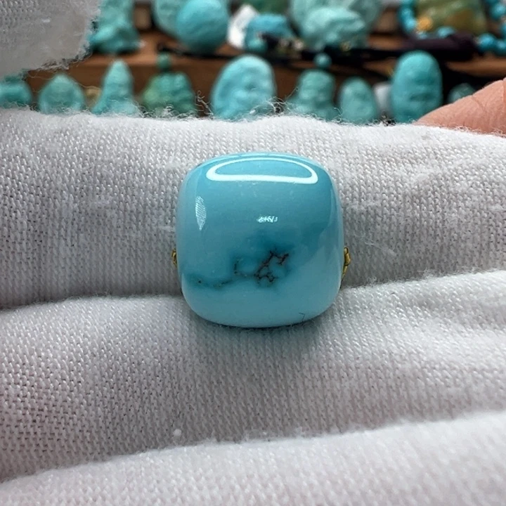 绿松石未镶嵌老型珠12.4mm