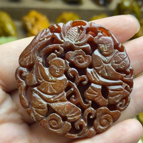 蛇纹石玉未镶嵌颈饰24