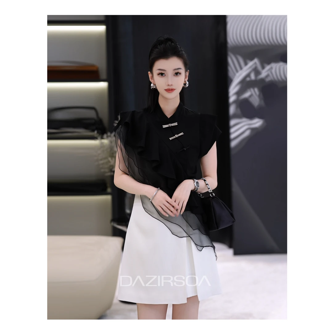 “灵感交融”时尚百搭层次渐变改良新中式套装 Y678