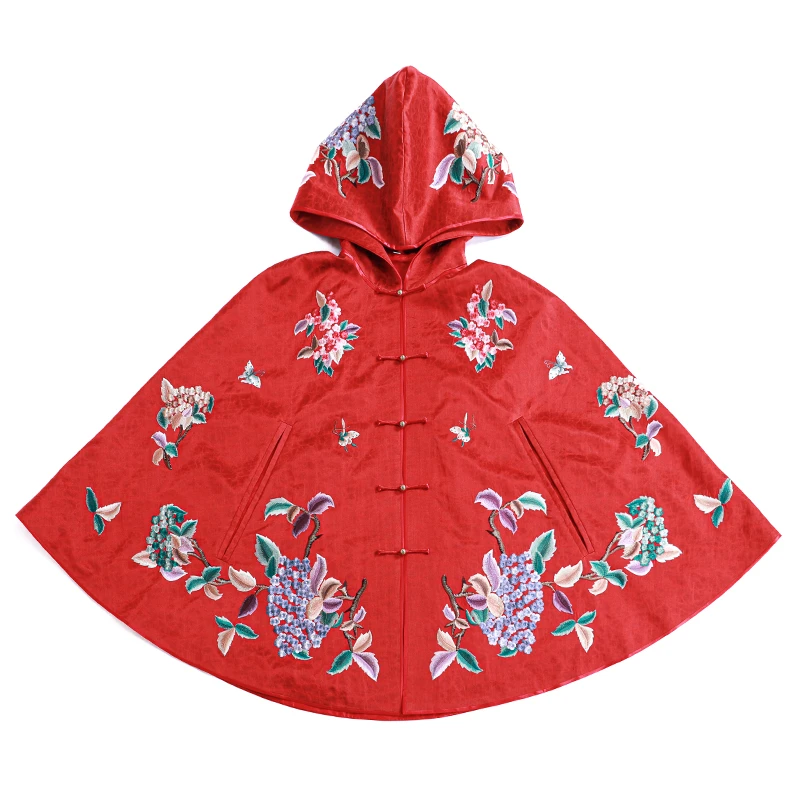 「玉遥」乐锦坊复古中国风手工原创设计百搭刺绣国潮女装汉服斗篷