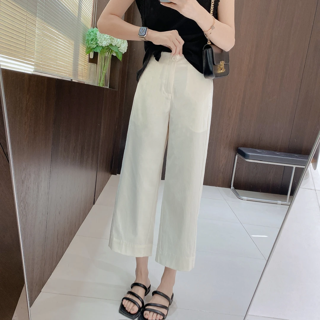 IMFLY金小金自制女装 休闲裤DYK2769夏日舒适百搭宽松直筒裤子女