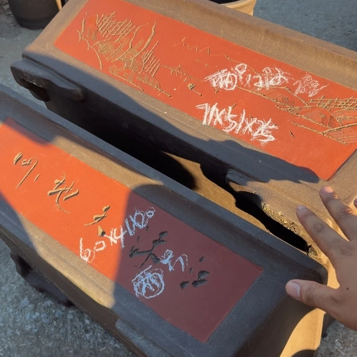 吃***福宜兴紫砂花盆，现货发