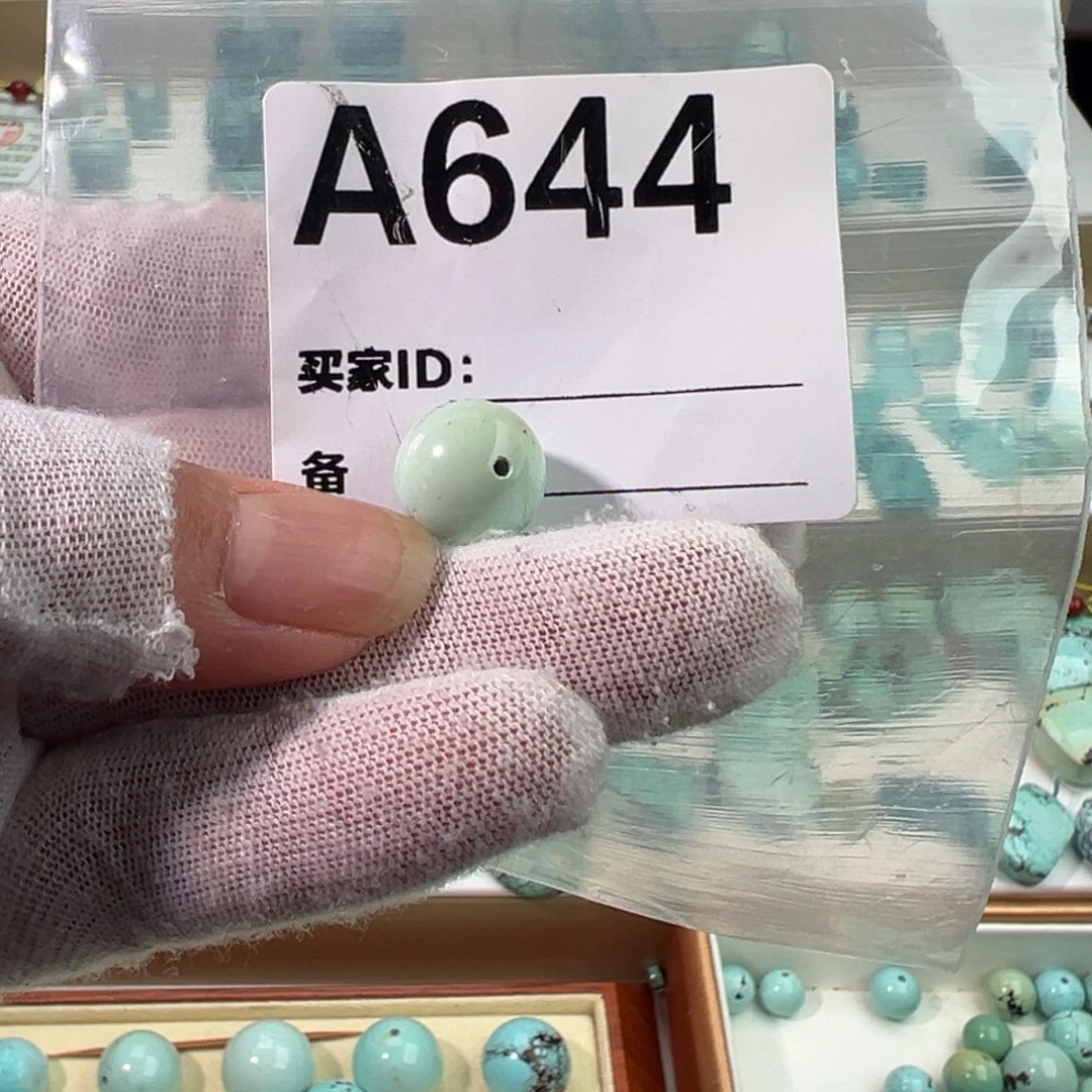 绿松石卡11圆珠未镶嵌小*