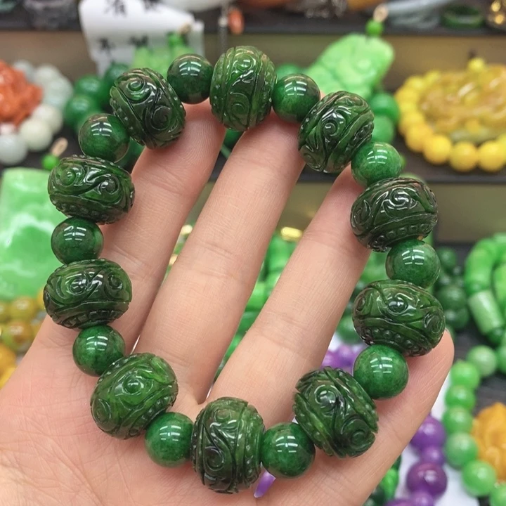 挣***钱翡翠未镶嵌手链手链67