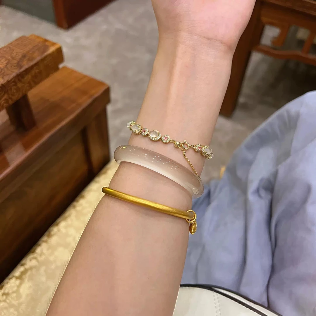 非金属仿水晶手镯 白月光手镯