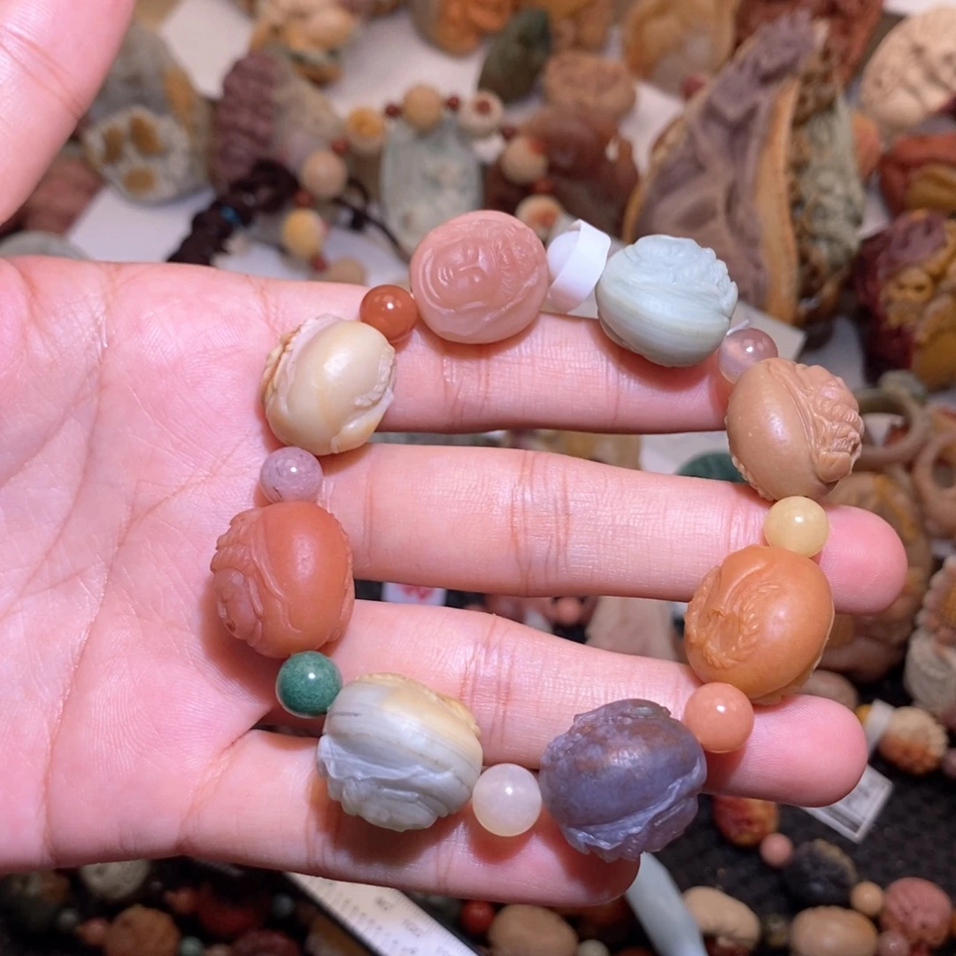 石英质玉（阿拉善玉）手串未镶嵌