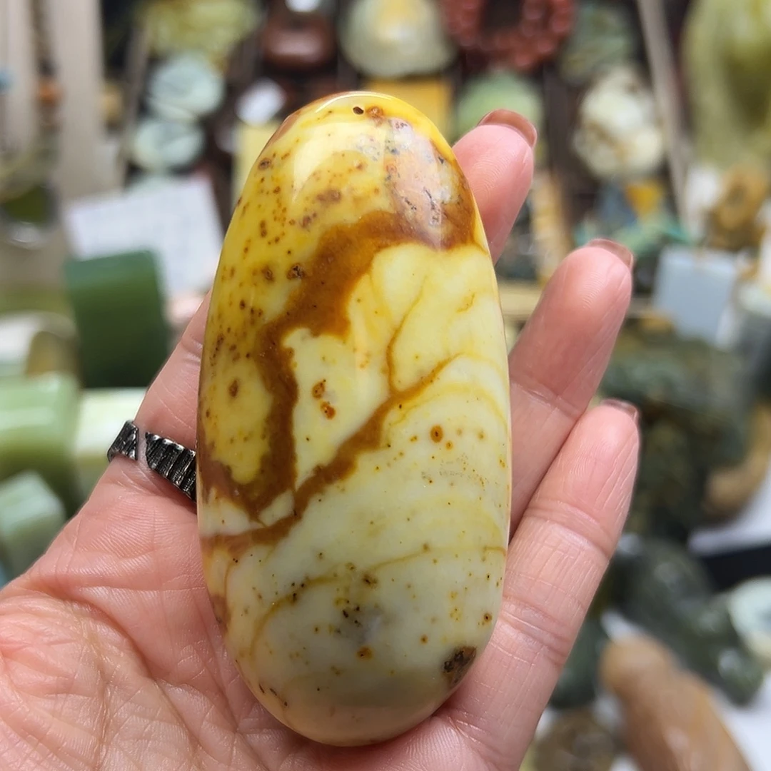 岫玉未镶嵌颈饰岫玉秋天手玩