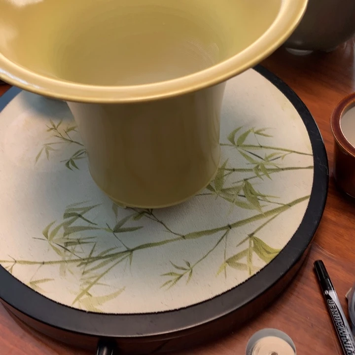 竹***韵陶瓷花盆 一物一拍