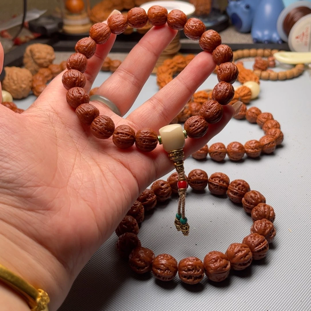 强***胎文玩核桃手串元宝京八棱