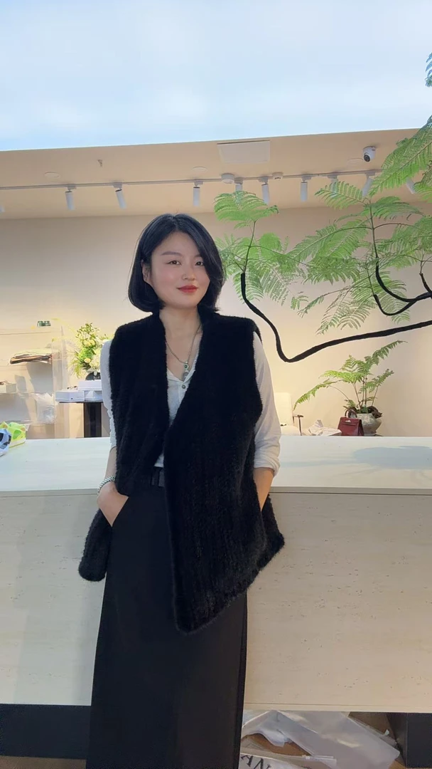 TANTAN 百搭气质显瘦水貂马夹2651