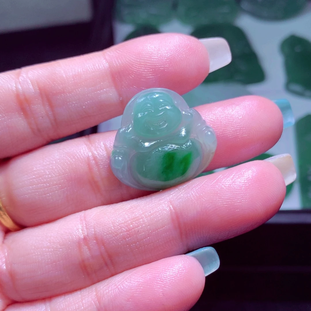 定制翡翠未镶嵌天然缅甸翡翠A货毛货挂件