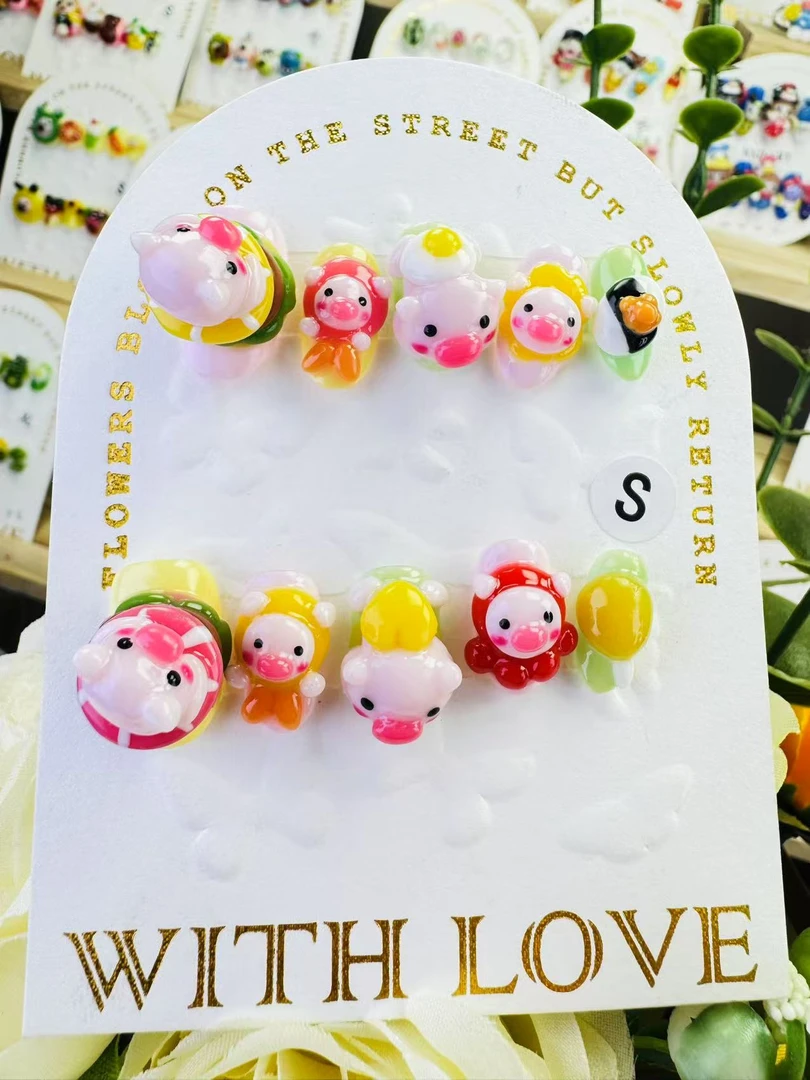 《汉堡猪》纯手工立体捏捏穿戴甲