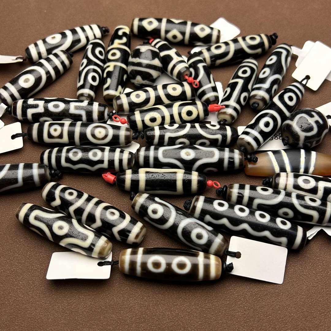 (聚缘系列）黑白博古古法全品精品全手工台珠3眼6眼9眼水纹8眼玛瑙