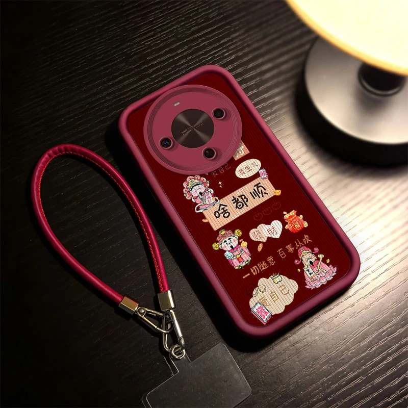 马年款适用华为麦芒30手机壳硅胶防摔套全包手绳时尚小众网红女士