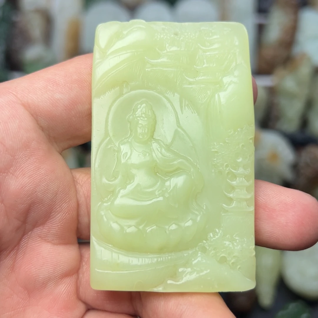 和田玉未镶嵌挂件