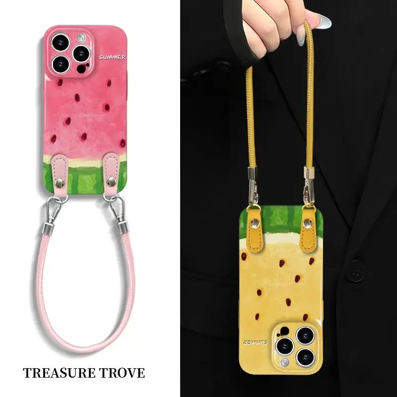 适用于苹果16华为OPPO小米VIVO高颜值夏日西瓜软菲林手机壳