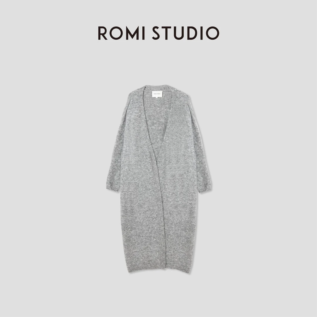 ROMI STUDIO宽松中长款上衣软糯毛衣针织开衫M2242