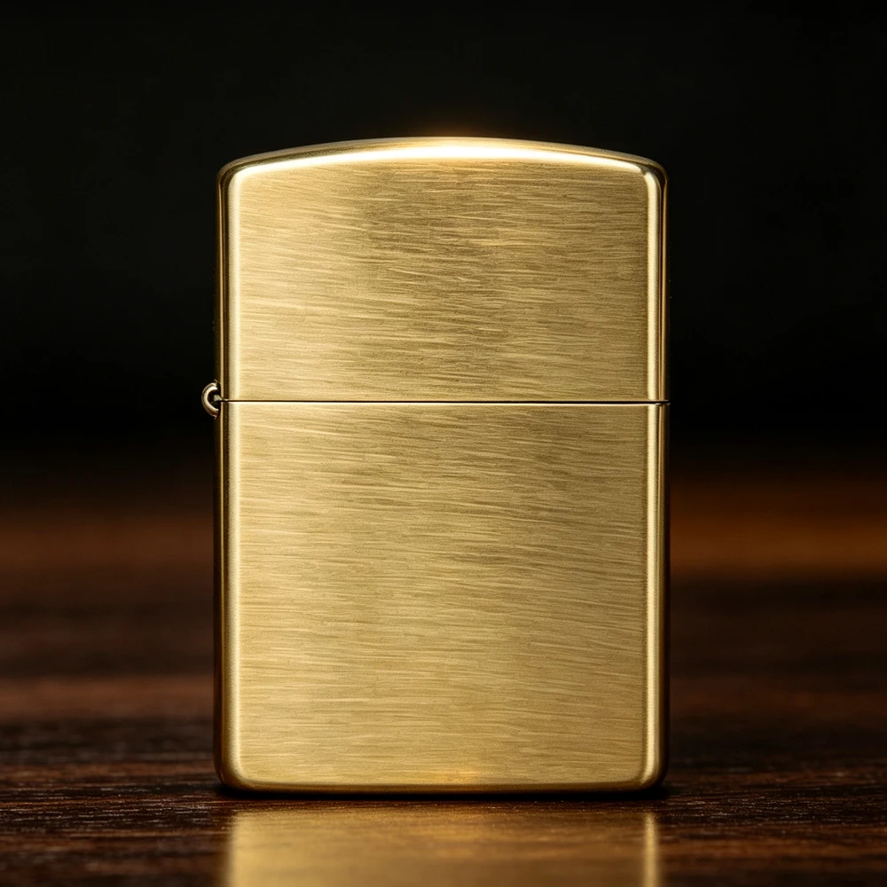 ZIPPO/之宝打火机正品盔甲黄铜拉丝美国原装正品经典复古DYJ1