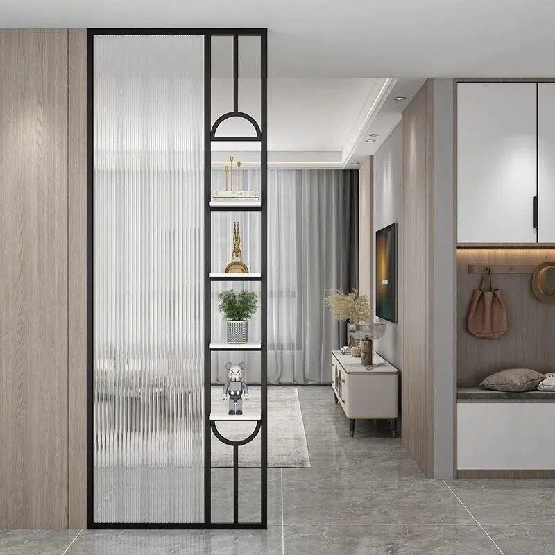 超透明长虹钢化玻璃屏风隔断入户玄关遮挡客厅卫生间时尚艺术简约