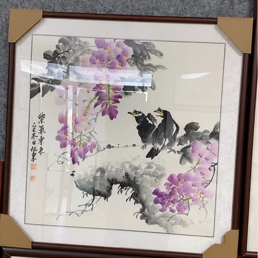 【闪购商品】国画手绘国画带框60.60