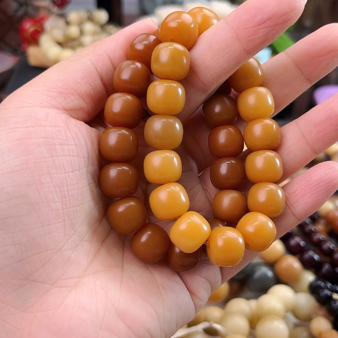手串菩提根/象牙果20.焦糖桶珠默认微瑕