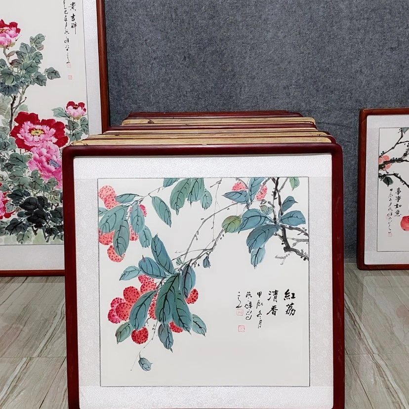 【闪购商品】国画书画作品带框65×65厘米