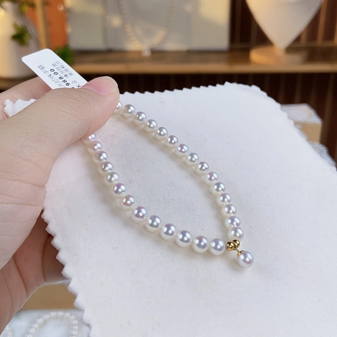 淡水珍珠手绳银S925镶嵌