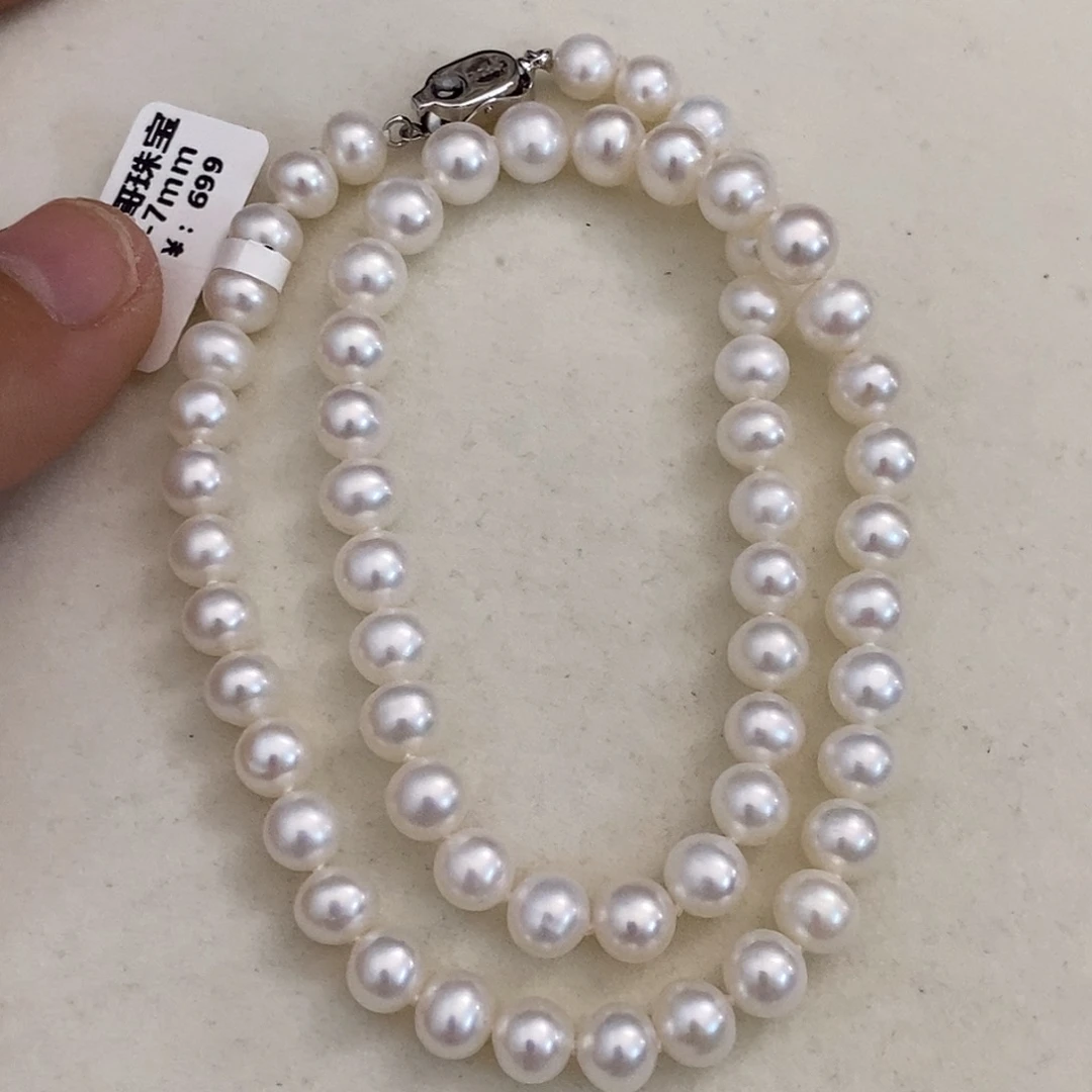 银S925镶嵌淡水珍珠颈饰