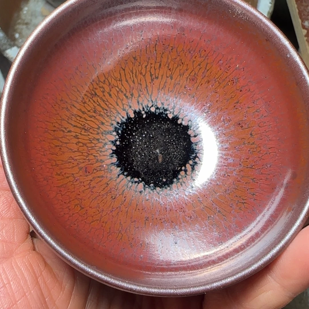 柴烧建盏茶盏茶杯828