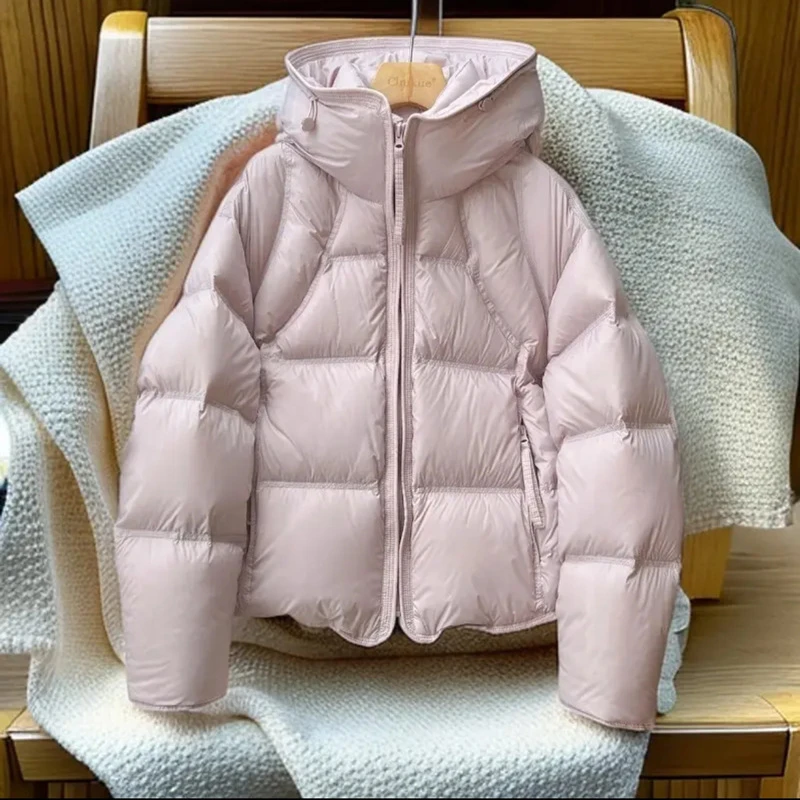 2025冬季新款连帽短款棉服女加厚保暖泡芙面包服百搭显瘦小个子