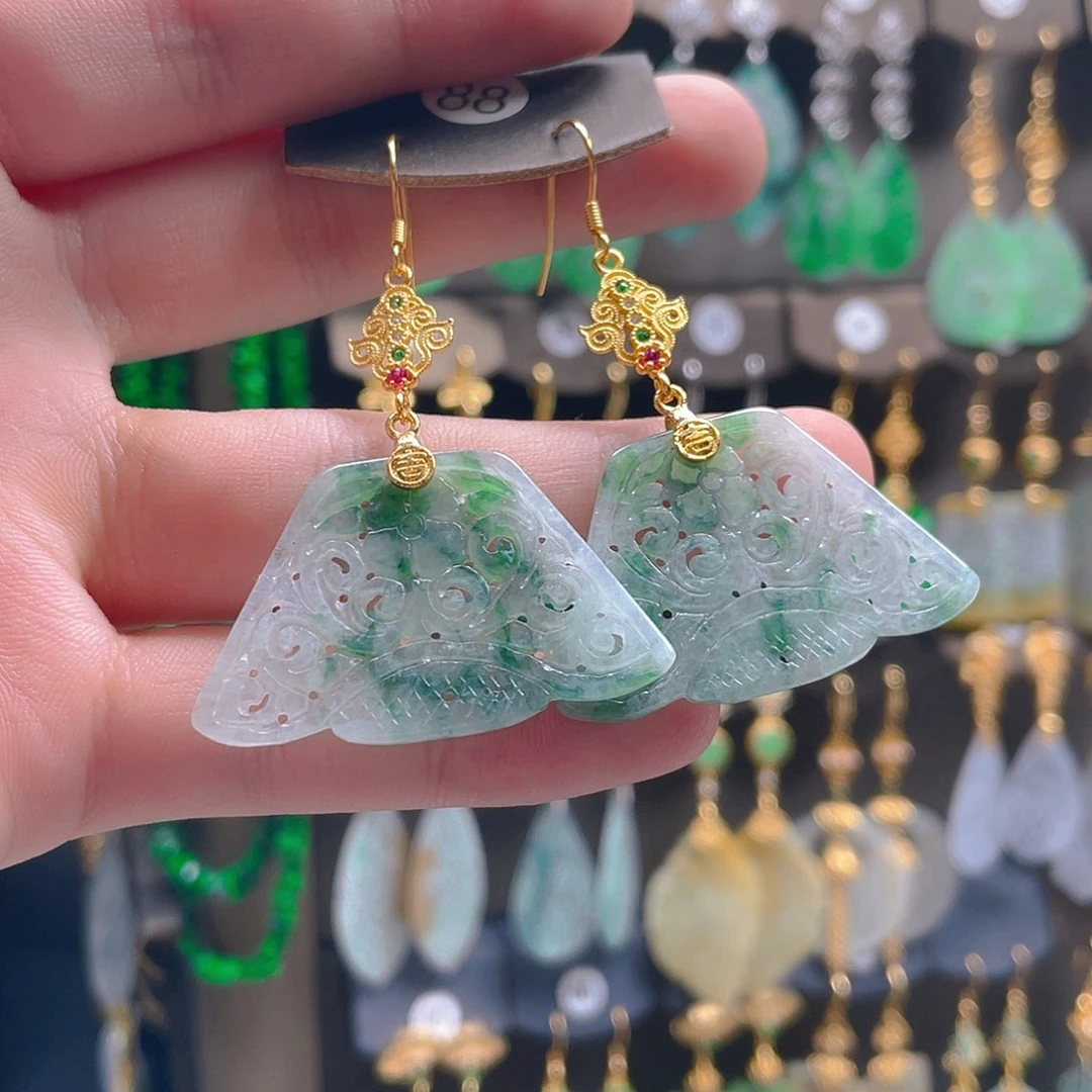 翡翠未镶嵌耳饰翡翠