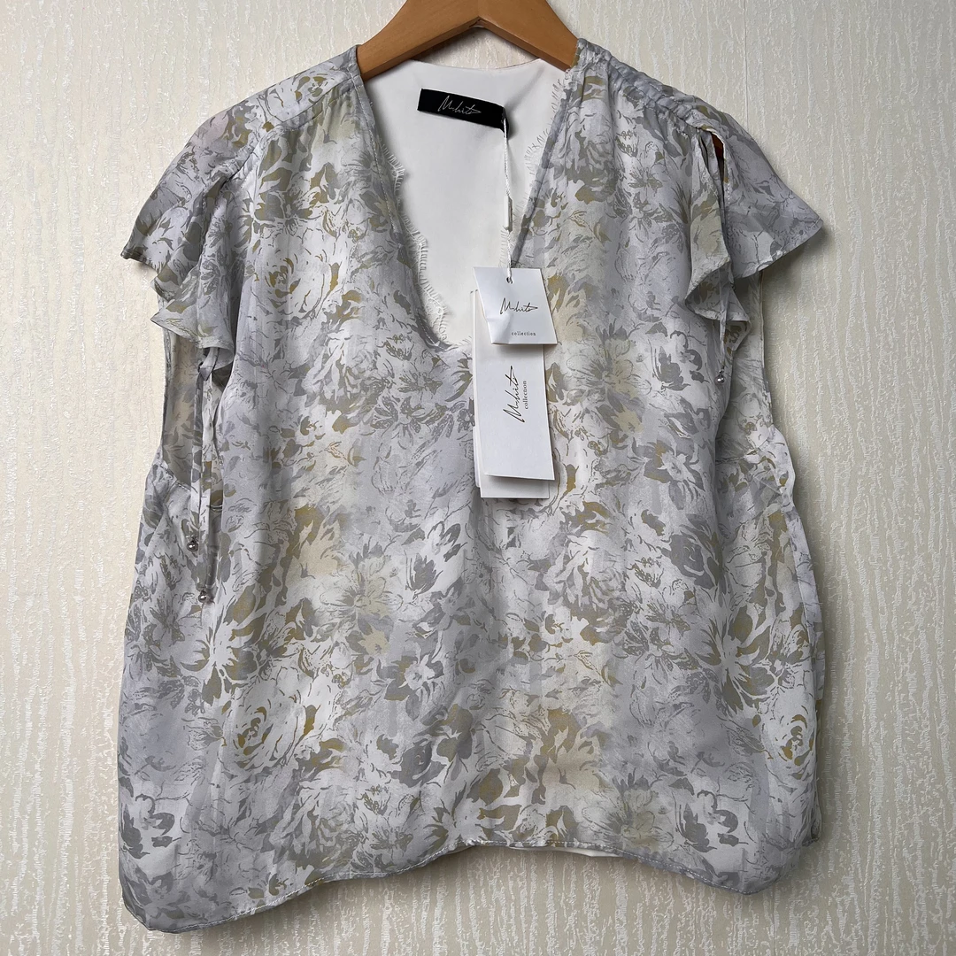 【朗D】无袖夏季圆领宽松型衬衫【H2C706J10】【619】