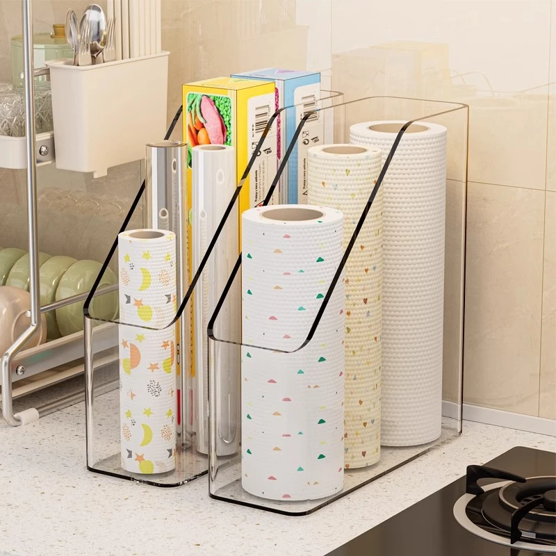 保鲜膜收纳架盒厨房塑料袋子密封整理置物架一次性保鲜袋收纳神器