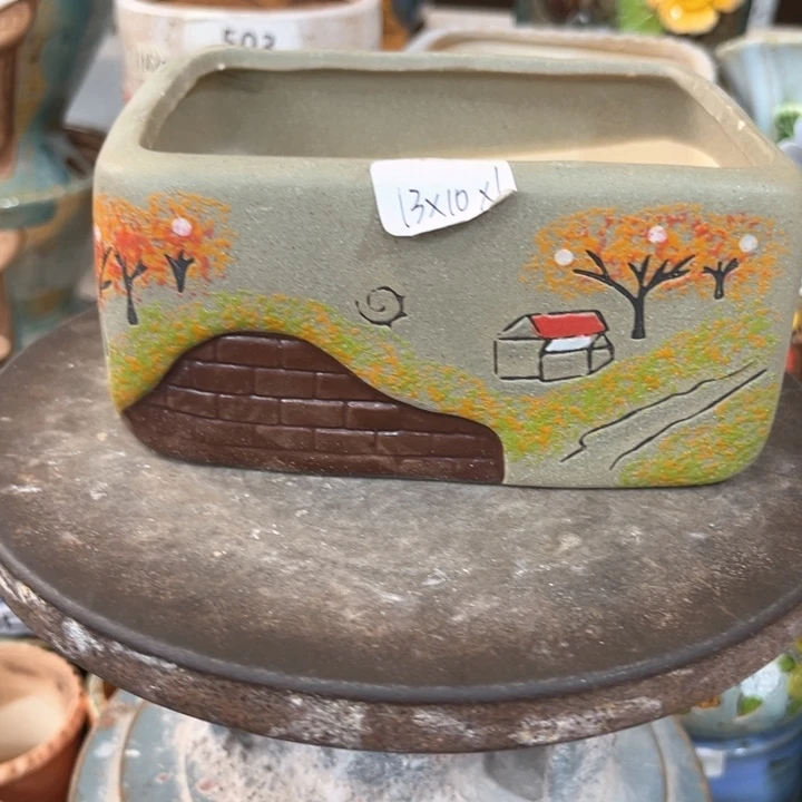 紫砂花盆粗陶材质多肉花盆