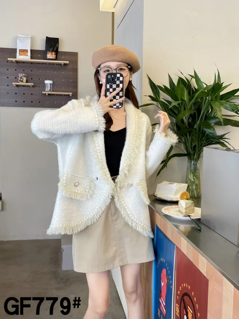 【香姐精品】2025年新款网红气质女装时尚洋气百搭小香风外套-779