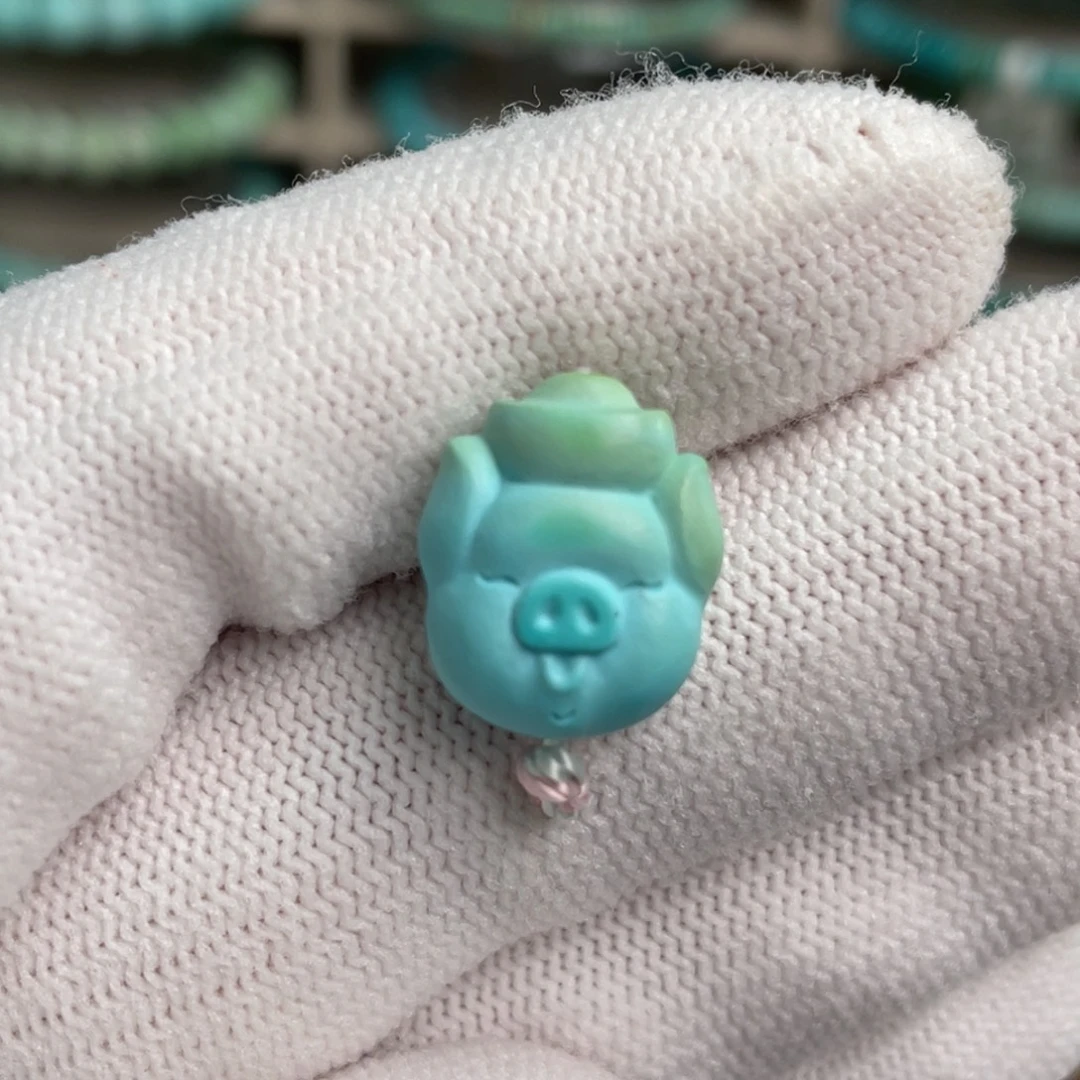 绿松石未镶嵌财财猪45